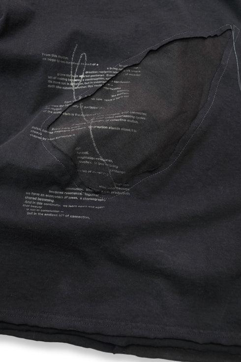 TERRAIN CUT-OUT LONG SLEEVE TEE -BLACK- *Last1