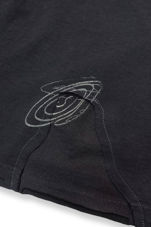 TERRAIN CUT-OUT LONG SLEEVE TEE -BLACK- *Last1