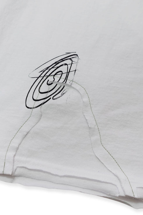 TERRAIN CUT-OUT LONG SLEEVE TEE -WHITE-