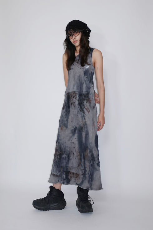 MISAKI USHIOZU × Cycle IRON RUST-DYEING THERMAL DRESS *Last1