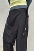 WRAP SKIRT LAYERED TROUSERS -BLACK-
