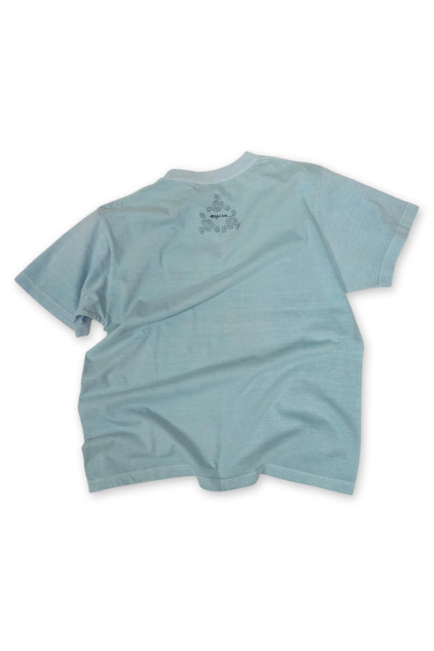 WASHED RITUAL SPIRAL TEE -SAX BLUE- *Last1