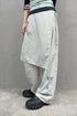WRAP SKIRT LAYERED TROUSERS -LIGHT GRAY-