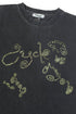 WASHED RITUAL SPIRAL TEE -VINTAGE BLACK-