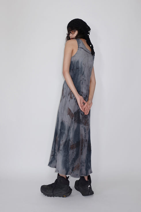 MISAKI USHIOZU × Cycle IRON RUST-DYEING THERMAL DRESS *Last1