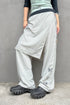 WRAP SKIRT LAYERED TROUSERS -LIGHT GRAY-