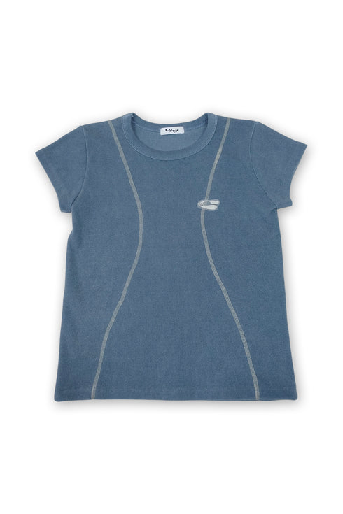 WASHED LINE BABY TEE -BLUE-