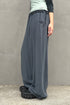 YIN-YANG LINEN WIDE TROUSERS -COLD CHARCOAL-