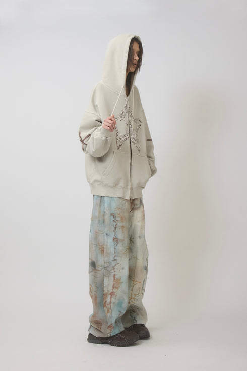 【PRE-ORDER】FEUERGOD × Cycle STAR ZIP-UP HOODIE -BEIGE-