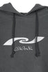 SPIRAL LOGO EMBROIDERY HOODIE -CHARCOAL-