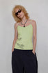 BACK SLIT LAYERED CAMISOLE -LIME YELLOW-
