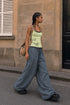 BACK SLIT LAYERED CAMISOLE -LIME YELLOW-