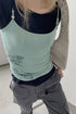 BACK SLIT LAYERED CAMISOLE -MINT GREEN-