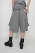 WASHED CARGO HALF PANTS -GRAY-