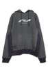 SPIRAL LOGO EMBROIDERY HOODIE -CHARCOAL-