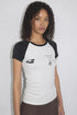 RAGLAN LOGO TEE -DARK CHARCOAL×WHITE- *Only 1 item