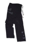 WRAP SKIRT LAYERED TROUSERS -BLACK-