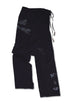 WRAP SKIRT LAYERED TROUSERS -BLACK-