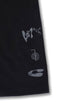 WRAP SKIRT LAYERED TROUSERS -BLACK-
