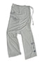 WRAP SKIRT LAYERED TROUSERS -LIGHT GRAY-