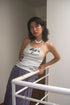 RIB HALTER CAMISOLE -LIGHT GRAY-
