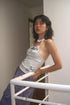 RIB HALTER CAMISOLE -LIGHT GRAY-