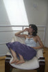 RIB HALTER CAMISOLE -LIGHT GRAY-