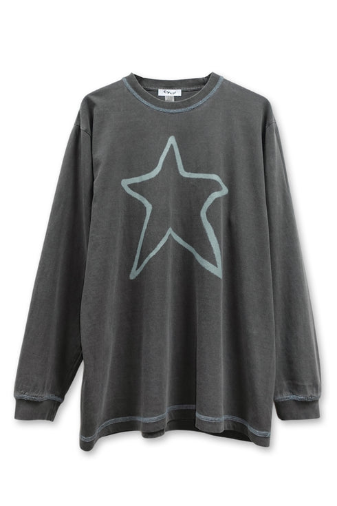 【PRE-ORDER】FEUERGOD × Cycle STAR LONG SLEEVE TEE -CHARCOAL-