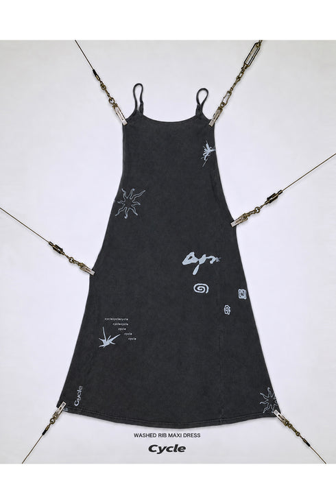 WASHED RIB MAXI DRESS