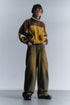CIRCLE CUT-OUT WIDE PANTS -RUSTED BROWN- *Last1