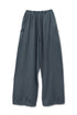 YIN-YANG LINEN WIDE TROUSERS -COLD CHARCOAL-