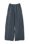 YIN-YANG LINEN WIDE TROUSERS -COLD CHARCOAL-