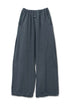 YIN-YANG LINEN WIDE TROUSERS -COLD CHARCOAL-
