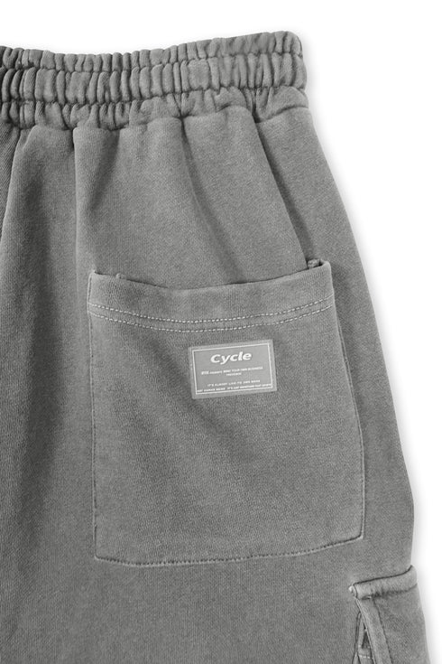 WASHED CARGO HALF PANTS -GRAY-