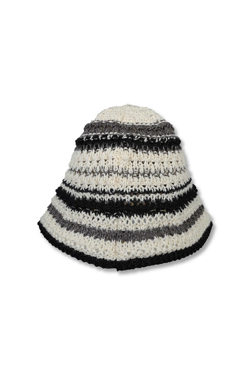 SUMMER MULTI BORDER HAT -IVORY MIX-