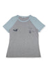 RAGLAN LOGO TEE -LIGHT BLUE×ASH GRAY- *Only 1 item