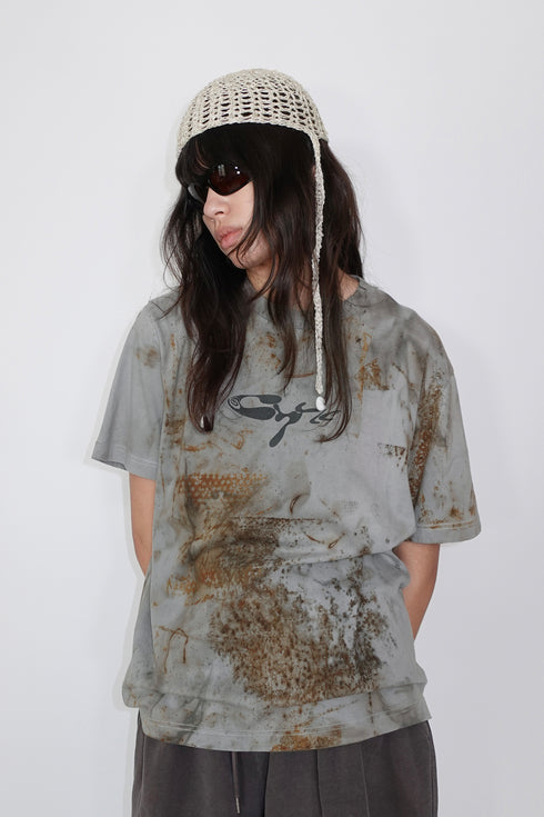 MISAKI USHIOZU × Cycle IRON RUST-DYEING TEE