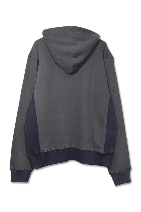 SPIRAL LOGO EMBROIDERY HOODIE -CHARCOAL-