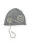 SPIRAL CODE SUMMER KNIT BEANIE -GRAY-