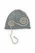 SPIRAL CODE SUMMER KNIT BEANIE -GRAY-