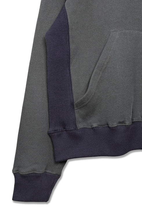 SPIRAL LOGO EMBROIDERY HOODIE -CHARCOAL-