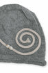 SPIRAL CODE SUMMER KNIT BEANIE -GRAY-