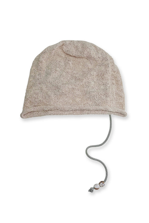 SPIRAL CODE SUMMER KNIT BEANIE -SUN BEIGE-