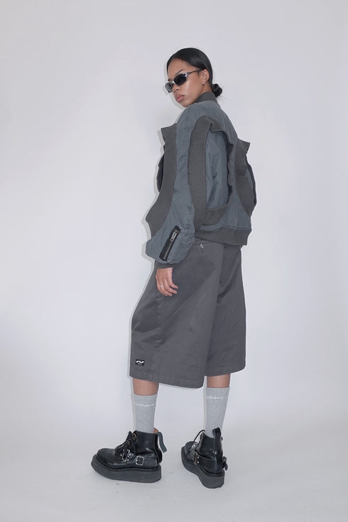 CIRCLE RIB WASHED MA-1 -STONE CHARCOAL-