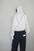WAFFLE HOODED TOP -WHITE-