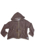 【PRE-ORDER】CORD MESH ZIP-UP HOODIE -BROWN-