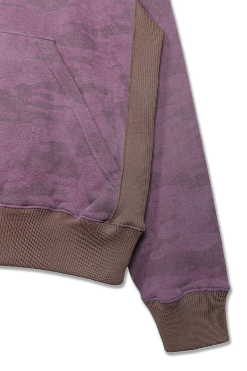 SPIRAL LOGO EMBROIDERY HOODIE -REDDISH PURPLE CAMO-