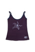 WARP STAR STRIPE CAMISOLE -BURGUNDY × NAVY-