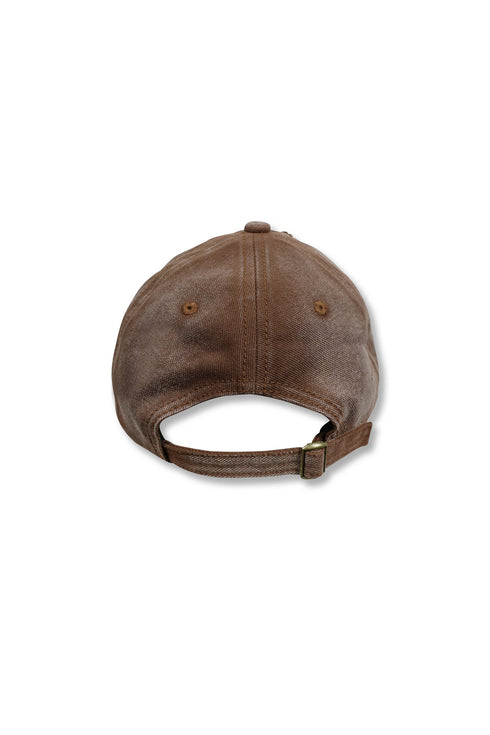 【RESTOCK】WASHED EMBROIDERY LOGO CAP -WASHED BROWN-