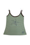 WARP STAR STRIPE CAMISOLE -GREEN × BROWN-